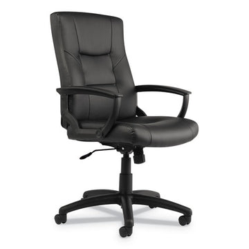 Alera® Alera Yr Series Executive High-back Swivel-tilt Bonded Leather Chair, Supports 275 Lb, 17.71" To 21.65" Seat Height, Black freeshipping - TVN Wholesale